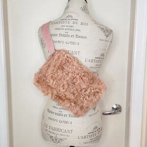 pink fur fannypack purse
